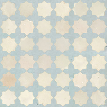 Mosaic House Moroccan tile Tanger S SQ 1-30 White Celadon Green  zellige, mosaic, zellij, field, pattern, glaze, stars, classic 